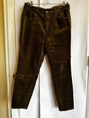 Anne Taylor LOFT Women's Size 12/31 Olive Green Corderoy Skinny Pants
